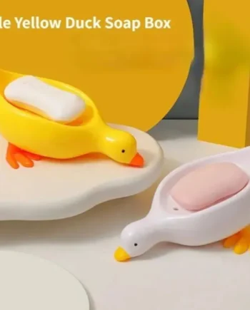 YESPERY 1/2pcs Yellow Duck Shape Soap Tray Cartoon Soap Dish Drainable Soap Holder Soap Container For Bathroom Accessories